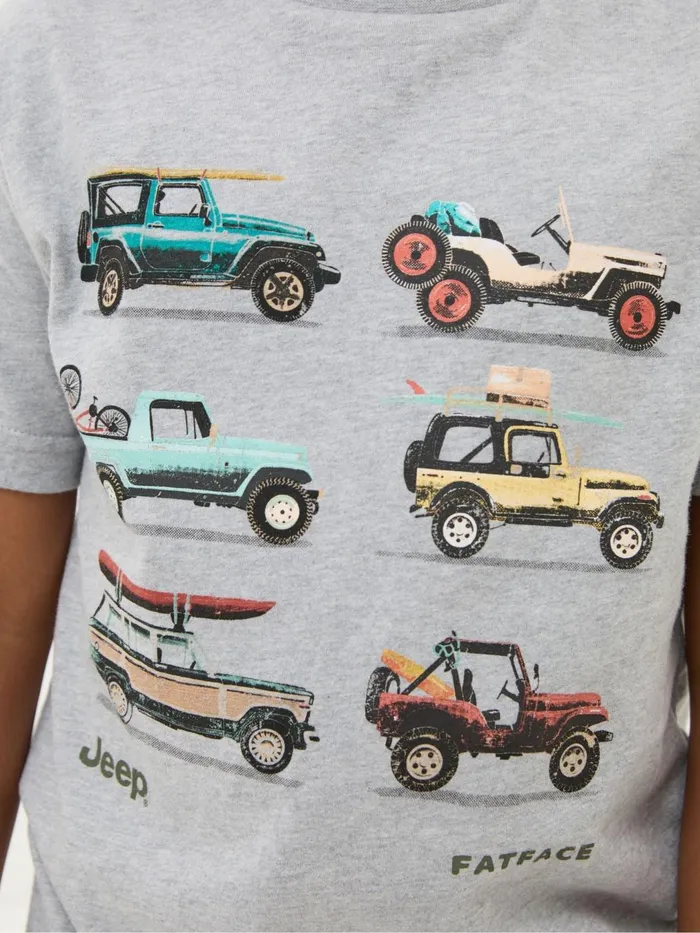 Fat Face TShirts and Polos Jeep Grey Graphic TShirt 8211 Kids