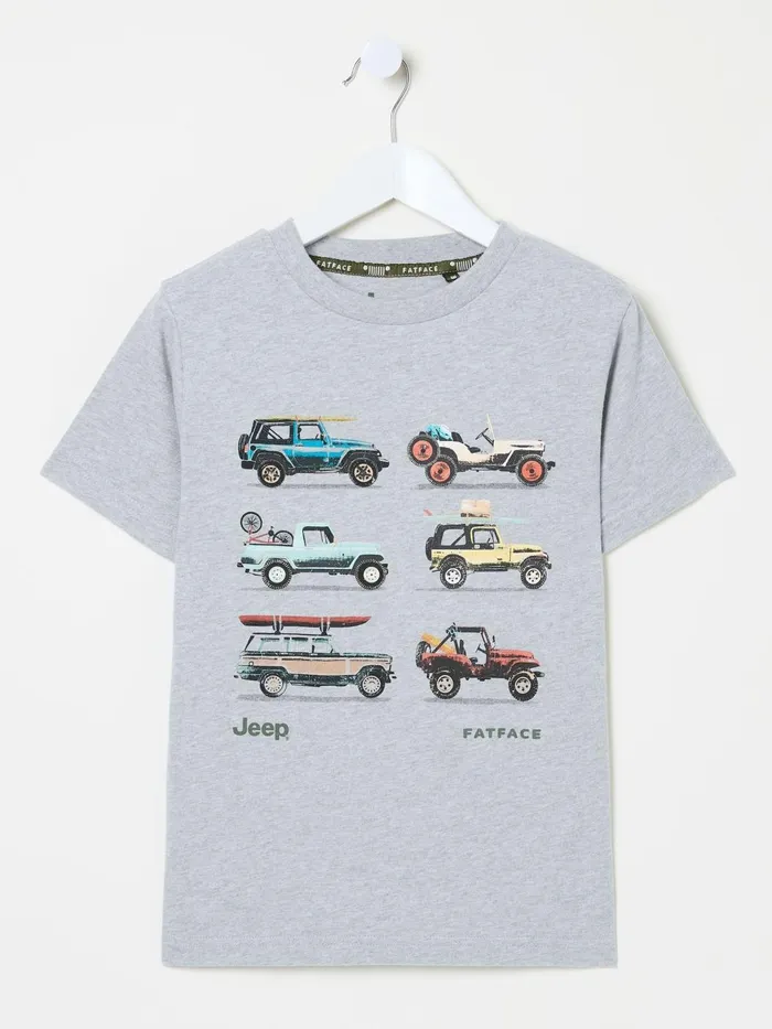 Fat Face TShirts and Polos Jeep Grey Graphic TShirt 8211 Kids