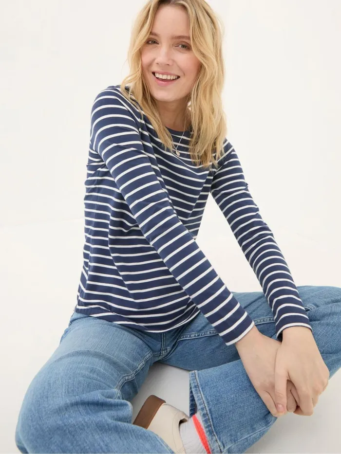 Fat Face Tops and TShirts Breton Blue TShirt 8211 Women