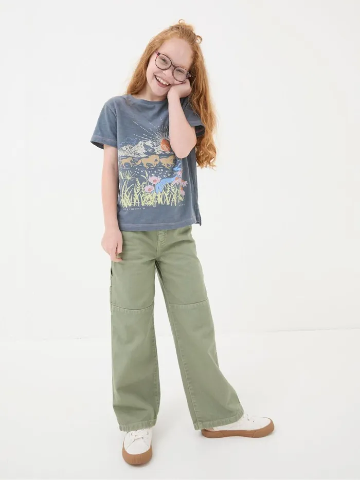 Fat Face Tops and TShirts Grey Horse Graphic TShirt 8211 Kids
