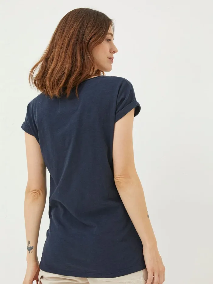 Fat Face Tops and TShirts Ivy Organic Cotton Navy Blue TShirt 8211 Women