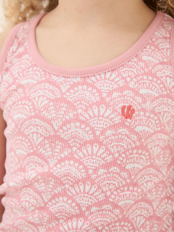 Fat Face Tops and TShirts Pink Rib Vests 3 Pack 8211 Kids