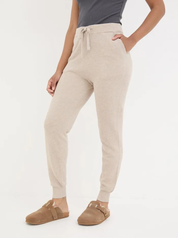 Fat Face Trousers and Leggings Oatmeal Knit Cuffed Joggers 8211 Women