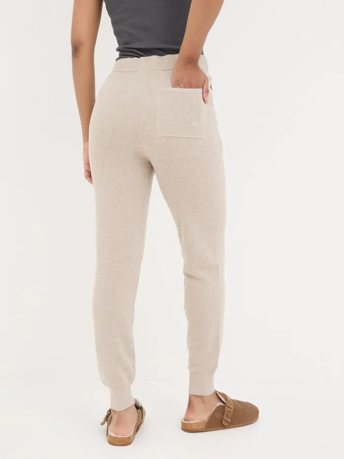 Fat Face Trousers and Leggings Oatmeal Knit Cuffed Joggers 8211 Women