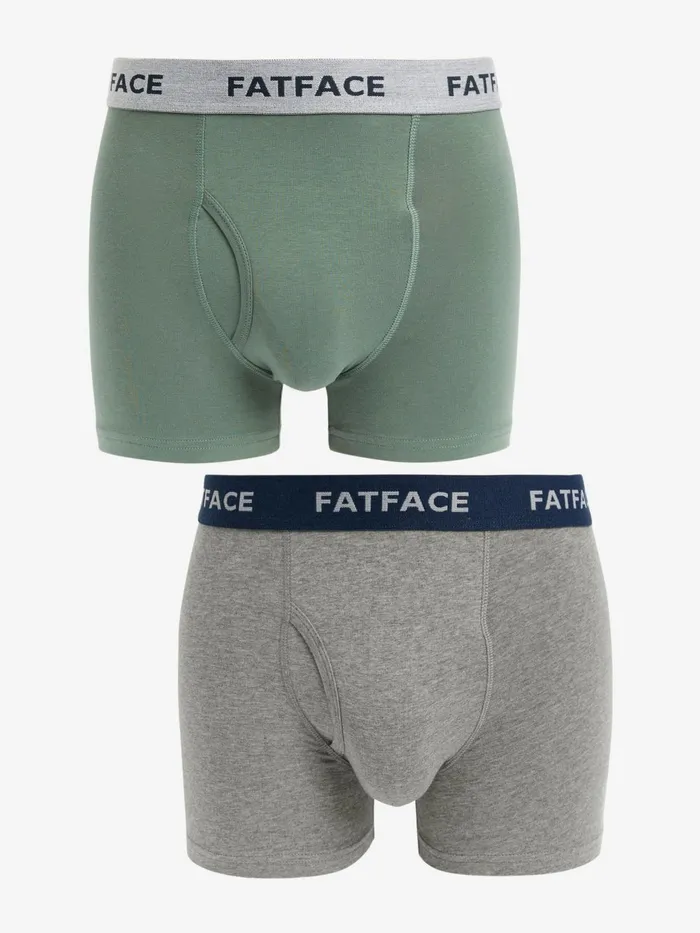 Fat Face Underwear Multi Plain Boxers 2 Pack 8211 Men
