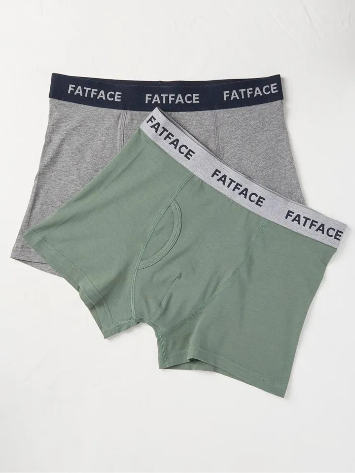 Fat Face Underwear Multi Plain Boxers 2 Pack 8211 Men