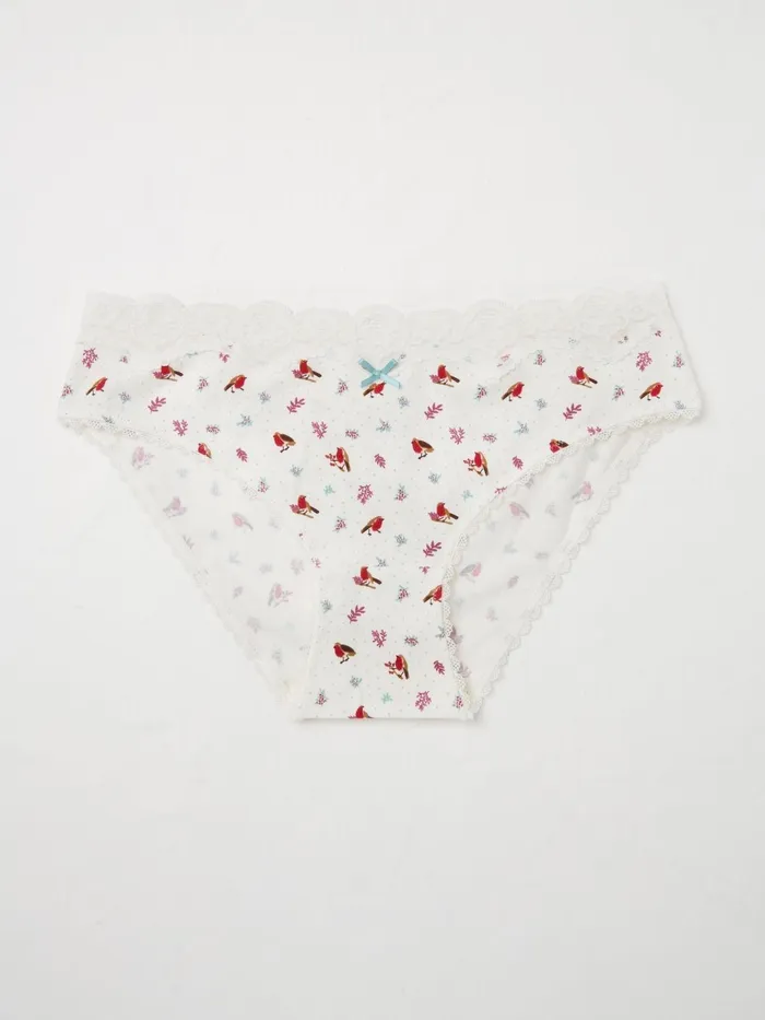 Fat Face Underwear Robin Ivory Floral Mini Knickers 8211 Women
