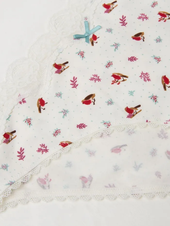 Fat Face Underwear Robin Ivory Floral Mini Knickers 8211 Women