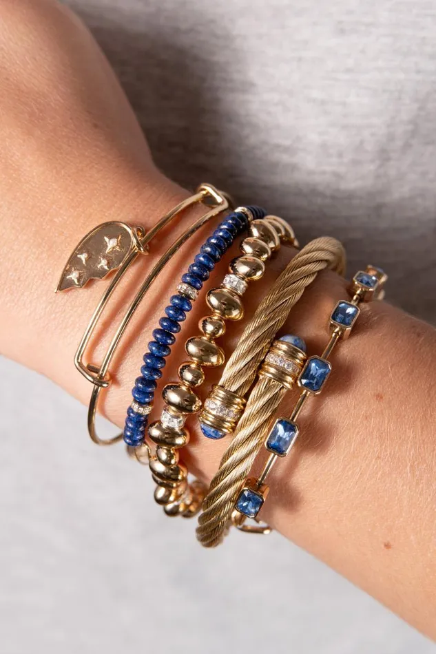 Fine Jewelry Women Alex And Ani Gemstone Textured Wrap Bracelet Stainless Steel Gold