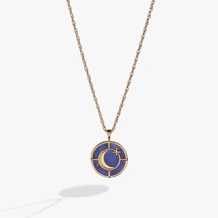 Fine Jewelry Women Alex And Ani Genuine Sodalite Signature Pendant Necklace Stainless Steel Gold Fine Jewelry Women Alex And Ani Genuine Sodalite Signature Pendant Necklace Stainless Steel Gold