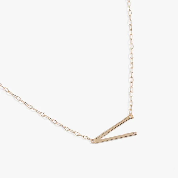 Fine Jewelry Women Alex And Ani Initial V Precious Elongated Necklace 14kt Gold Over 925 Sterling Silver