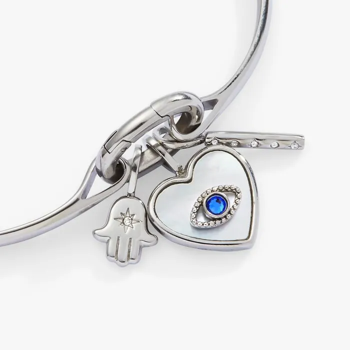 Fine Jewelry Women Alex And Ani Protection Trio Interchangeable Charm Bracelet Stainless Steel Silver