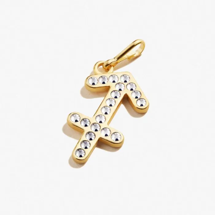 Fine Jewelry Women Alex And Ani Sagittarius Zodiac Pav Crystal Charm Sterling Silver