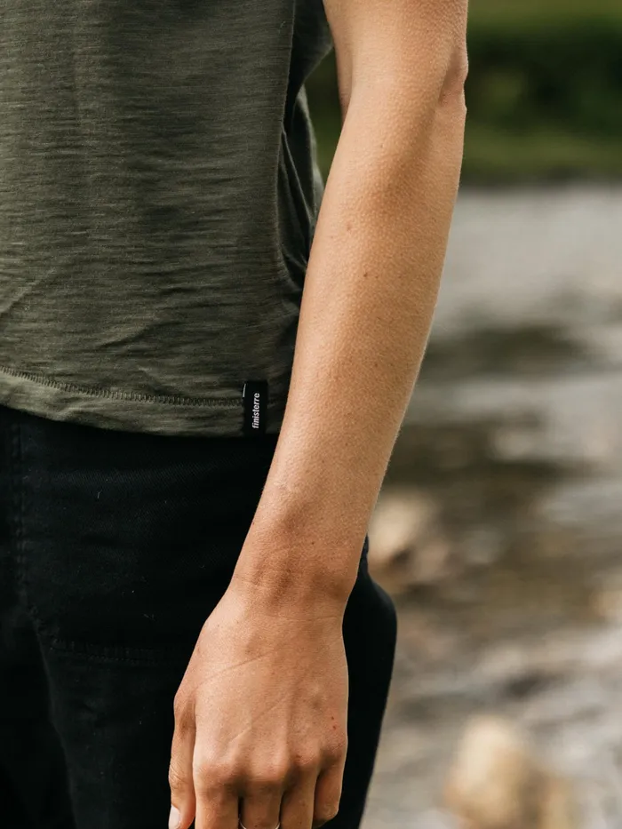 Finisterre Base Layers and Underwear Women Seeker Merino Scoop Neck TShirt Olive