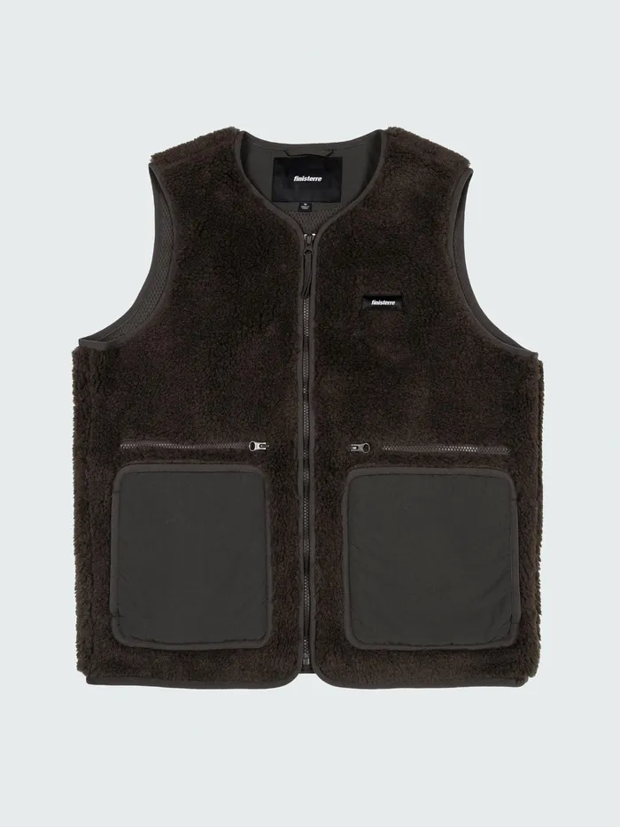 Finisterre Jackets and Coats Men Orsik Fleece Vest Raven Black