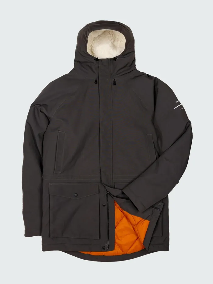 Finisterre Jackets and Coats Men Vellus Parka Jacket Raven