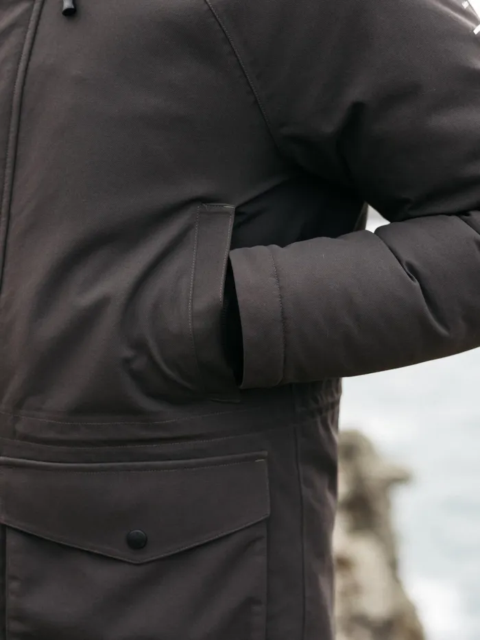 Finisterre Jackets and Coats Men Vellus Parka Jacket Raven