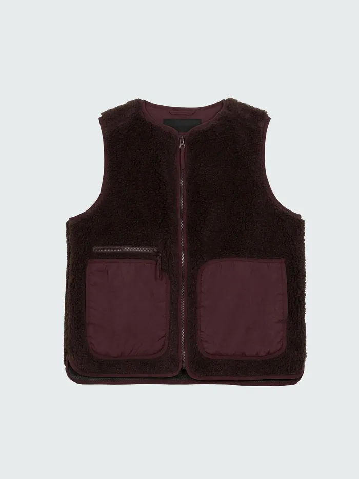 Finisterre Jackets and Coats Women Orsik Fleece Vest Seal Brown