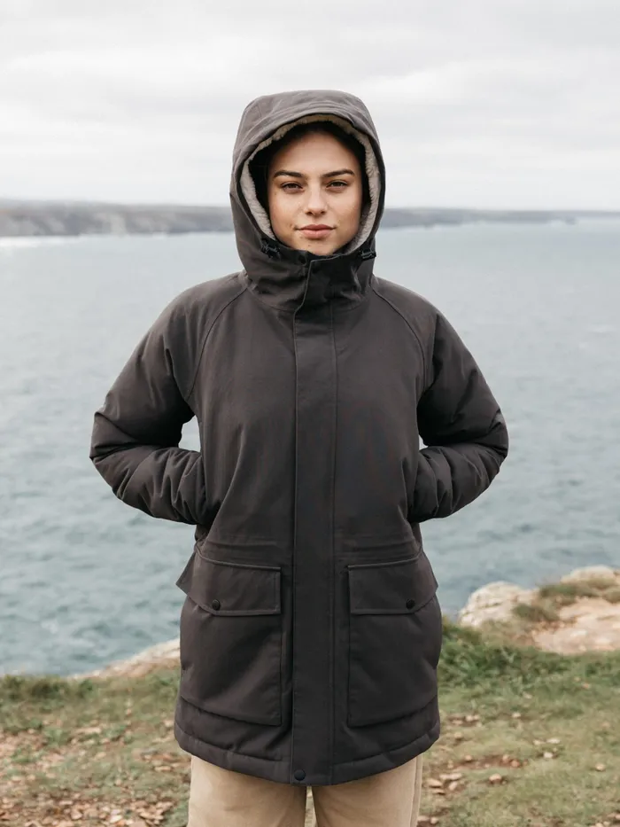 Finisterre Jackets and Coats Women Vellus Parka Jacket Raven