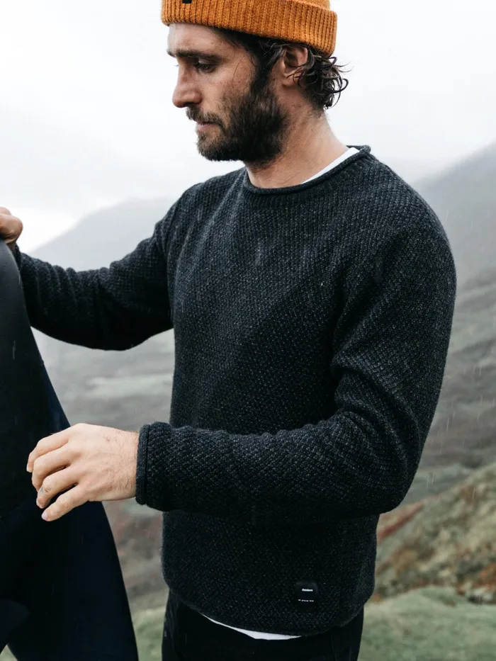 Finisterre Knitwear Men Barents Sweater Raven
