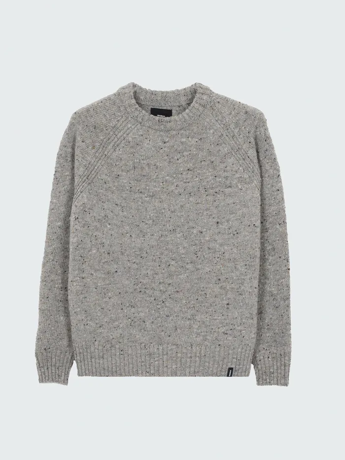 Finisterre Knitwear Women Farne Crew Neck Knit Sweater Grey Marl