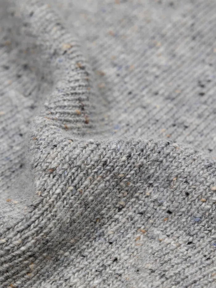 Finisterre Knitwear Women Farne Crew Neck Knit Sweater Grey Marl