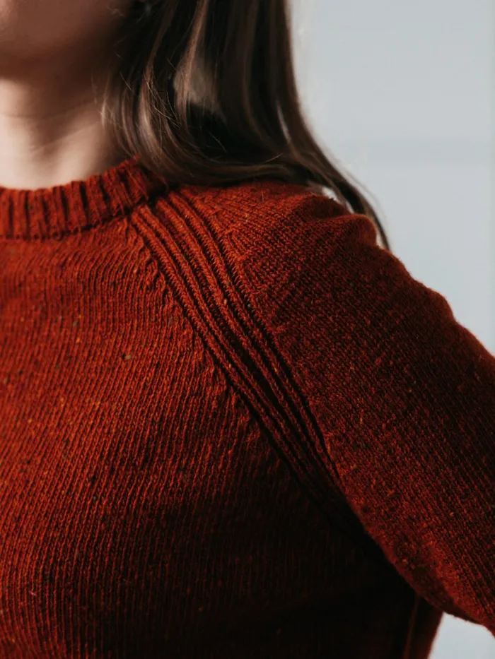 Finisterre Knitwear Women Farne Crew Neck Knit Sweater Sable