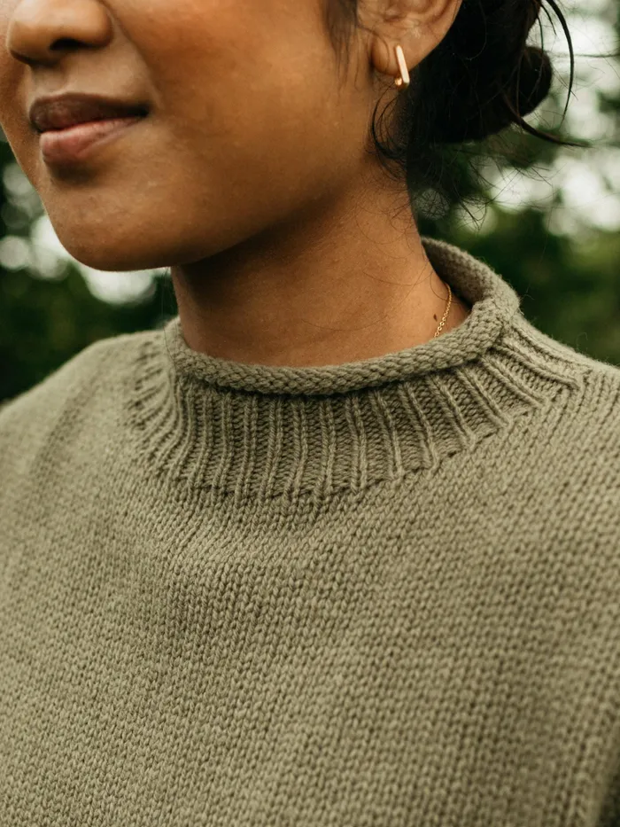 Finisterre Knitwear Women Taran Sweater Willow Green