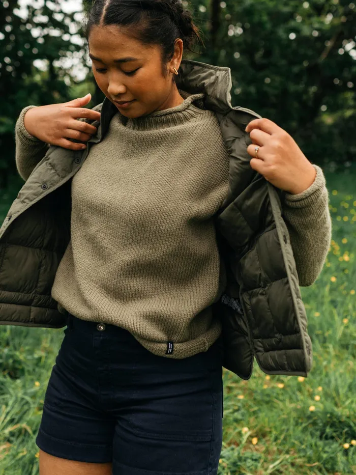 Finisterre Knitwear Women Taran Sweater Willow Green