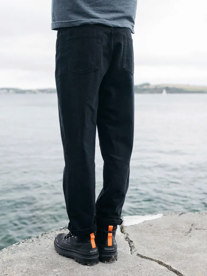 Finisterre Pants Men Breaker 5Pocket Jean Black Denim