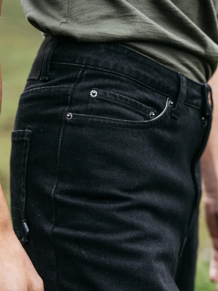 Finisterre Pants Men Breaker 5Pocket Jean Black Denim