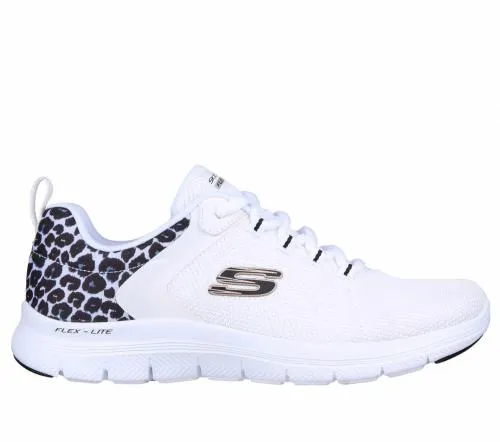 Flex Advantage 40 8211 Wild Ballad White Leopard Women SKECHERS Lace Up