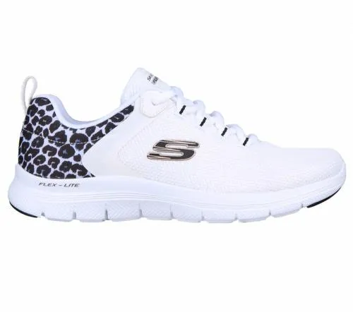 Flex Advantage 40 8211 Wild Ballad White Leopard Women SKECHERS Lace Up