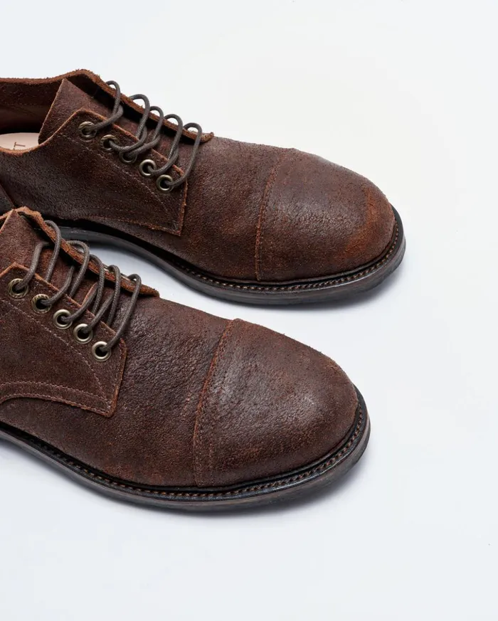 Footwear Men Billy Reid Oak Street X Captoe Trench Oxford Chocolate
