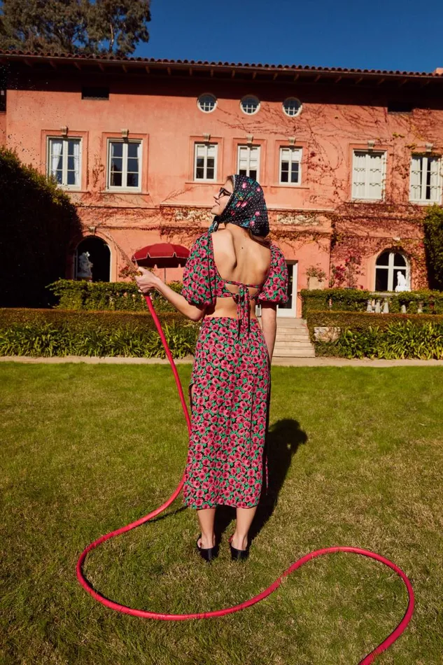 For Love and Lemons Bottoms Barolo Midi Skirt Red 8211 Women
