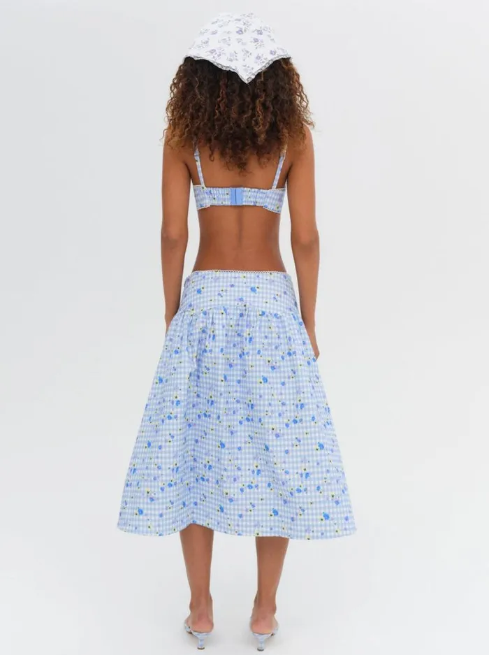 For Love and Lemons Bottoms Brigitta Midi Skirt Blue 8211 Women For Love and Lemons Bottoms Brigitta Midi Skirt Blue 8211 Women