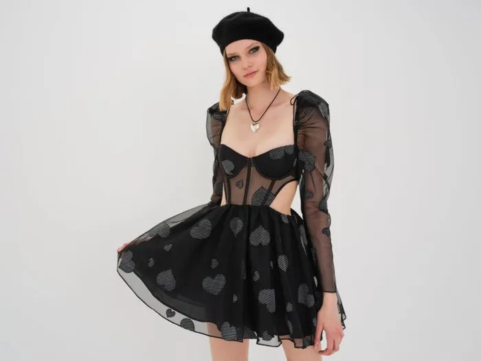For Love and Lemons Dresses Alexandra Long Sleeve Mini Dress Black 8211 Women For Love and Lemons Dresses Alexandra Long Sleeve Mini Dress Black 8211 Women