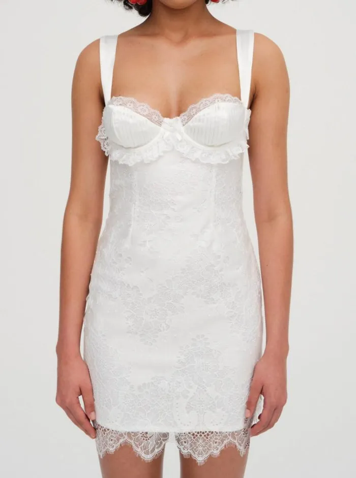 For Love and Lemons Dresses Allira Lace Mini Dress White 8211 Women