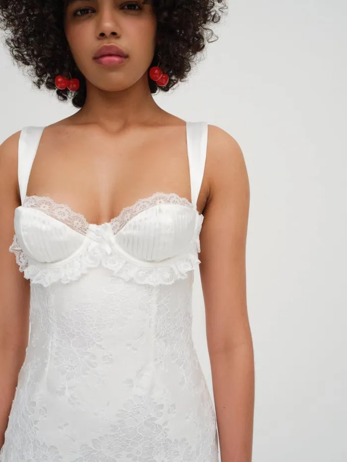 For Love and Lemons Dresses Allira Lace Mini Dress White 8211 Women For Love and Lemons Dresses Allira Lace Mini Dress White 8211 Women