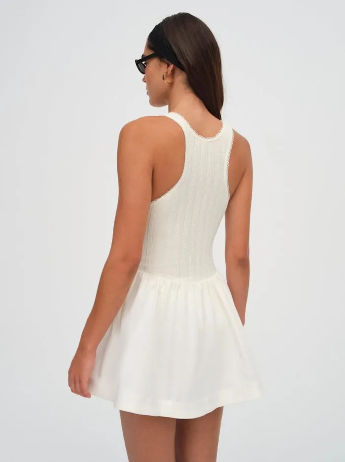 For Love and Lemons Dresses Billie Pointelle Mini Dress Ivory 8211 Women