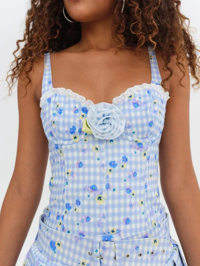For Love and Lemons Dresses Brigitta Mini Dress Blue 8211 Women For Love and Lemons Dresses Brigitta Mini Dress Blue 8211 Women
