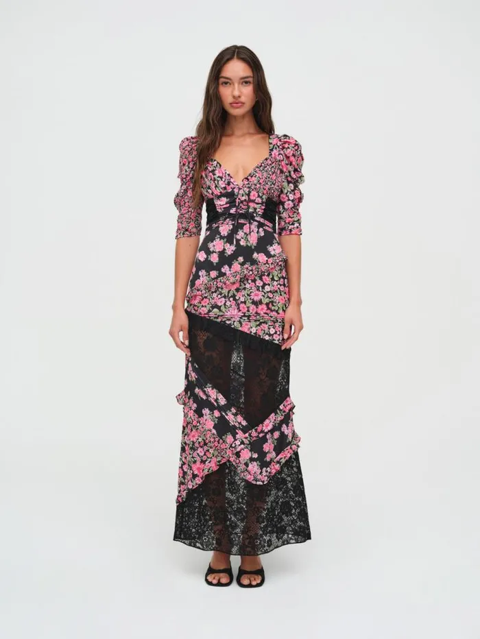 For Love and Lemons Dresses Emalyn Maxi Dress Black 8211 Women
