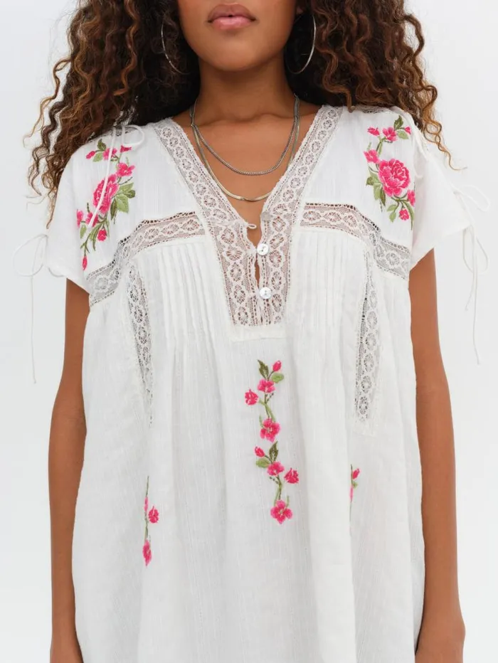 For Love and Lemons Dresses Jolene Embroidered Mini Dress White 8211 Women For Love and Lemons Dresses Jolene Embroidered Mini Dress White 8211 Women