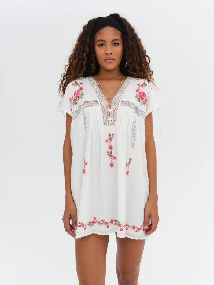 For Love and Lemons Dresses Jolene Embroidered Mini Dress White 8211 Women For Love and Lemons Dresses Jolene Embroidered Mini Dress White 8211 Women
