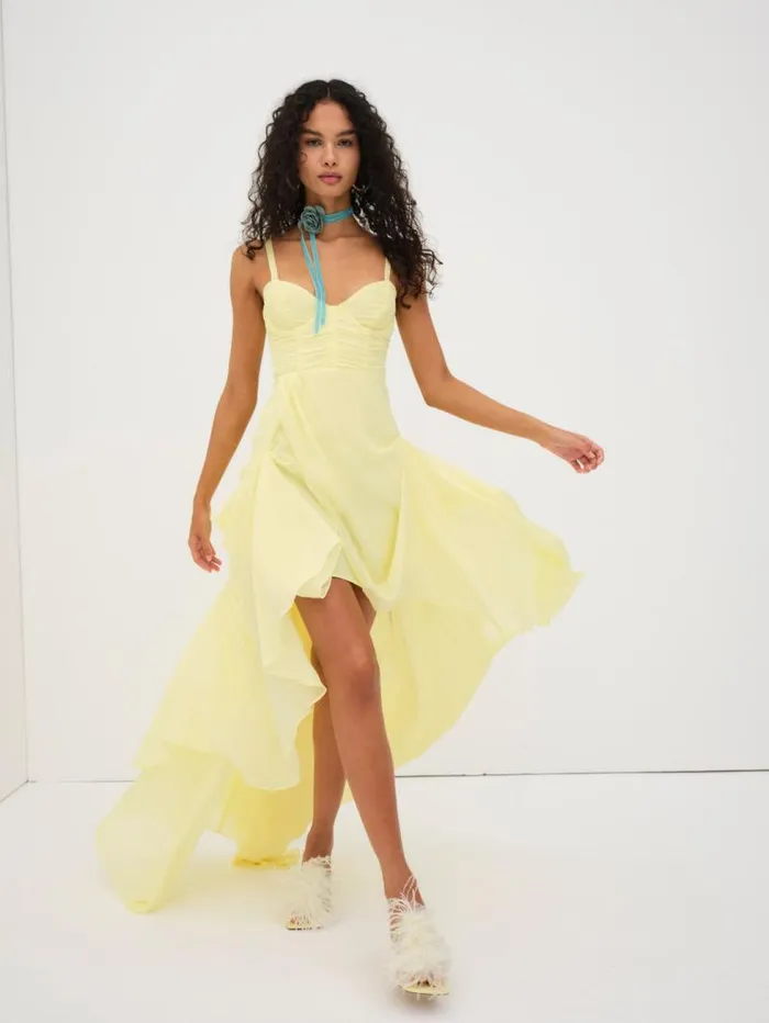 For Love and Lemons Dresses June Maxi Dress Yellow 8211 Women
