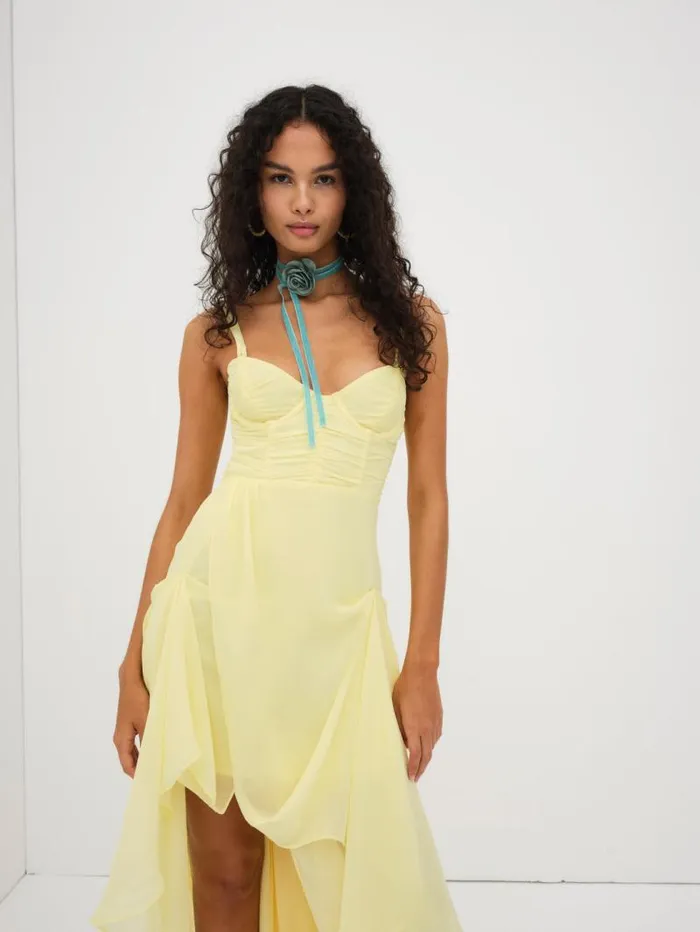 For Love and Lemons Dresses June Maxi Dress Yellow 8211 Women For Love and Lemons Dresses June Maxi Dress Yellow 8211 Women