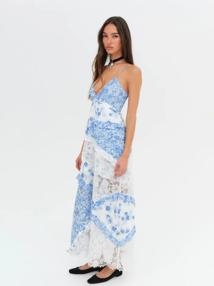For Love and Lemons Dresses Rosalyn Maxi Dress Blue 8211 Women For Love and Lemons Dresses Rosalyn Maxi Dress Blue 8211 Women