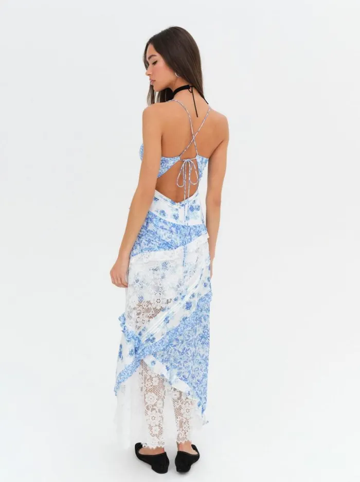 For Love and Lemons Dresses Rosalyn Maxi Dress Blue 8211 Women For Love and Lemons Dresses Rosalyn Maxi Dress Blue 8211 Women