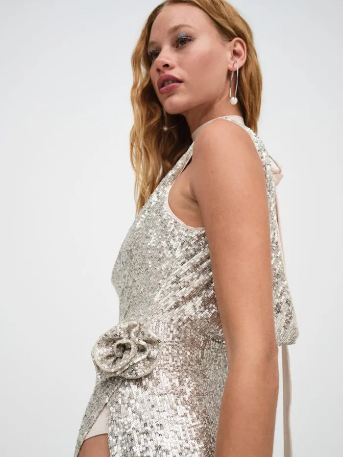 For Love and Lemons Dresses Tia Maxi Dress Silver 8211 Women For Love and Lemons Dresses Tia Maxi Dress Silver 8211 Women