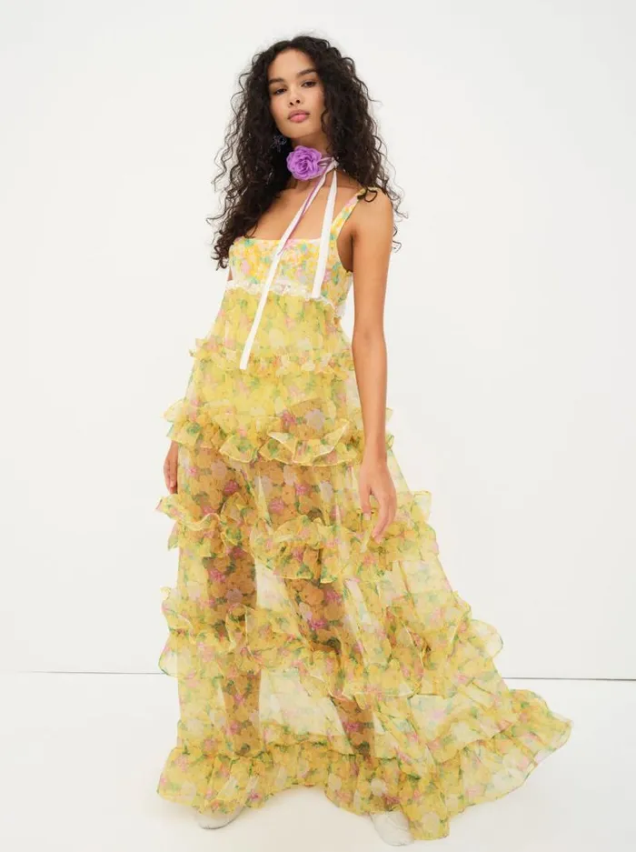 For Love and Lemons Dresses Vikki Maxi Dress Yellow 8211 Women